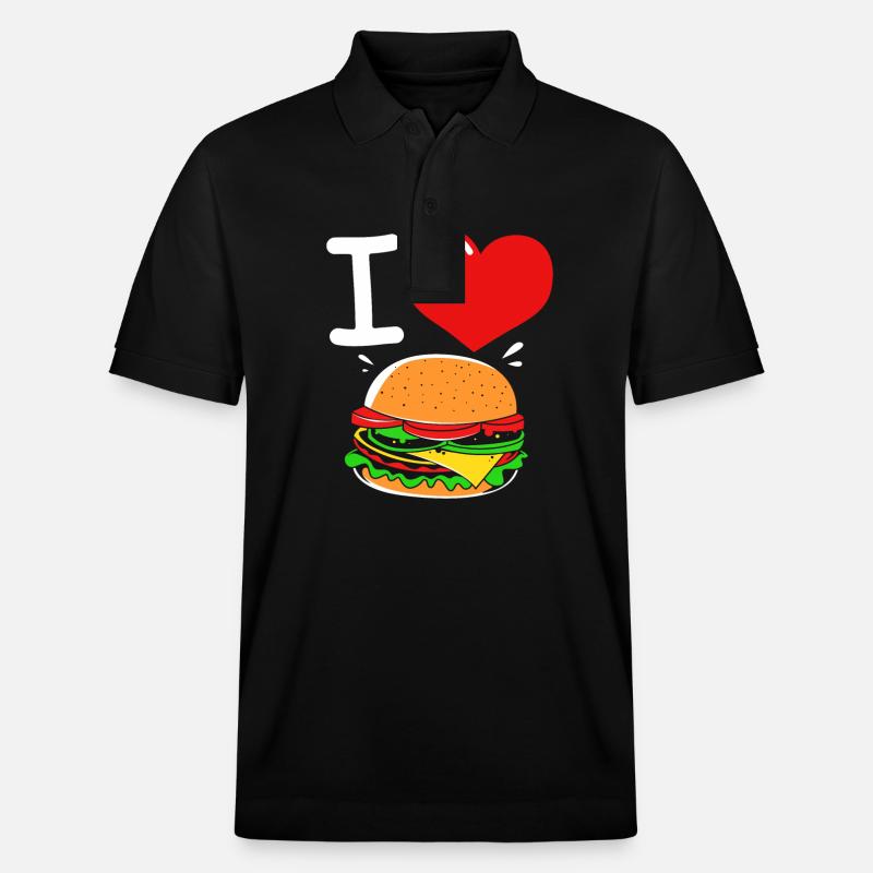 Cheeseburger Burger - Stanley/Stella Unisex Bio-Poloshirt PREPSTER - Schwarz