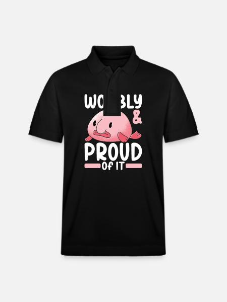Cute Blob Fish Ugly Fish - Stanley/Stella Unisex Organic Polo Shirt PREPSTER - black