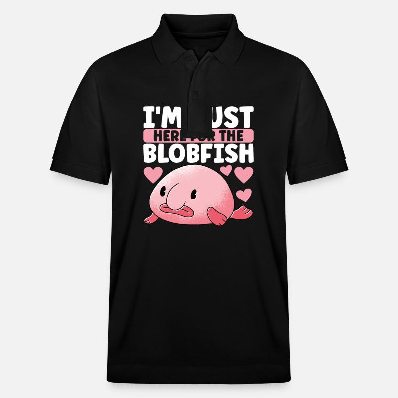 Poisson blob mignon poisson laid - Polo PREPSTER bio Stanley/Stella Unisexe - noir