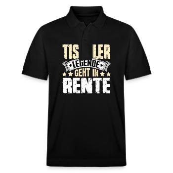 Tischler Legende Geht In Rente - Stanley/Stella Unisex Bio-Poloshirt PREPSTER - Schwarz - Vorne - Roxy (174cm) & Andy (188cm)