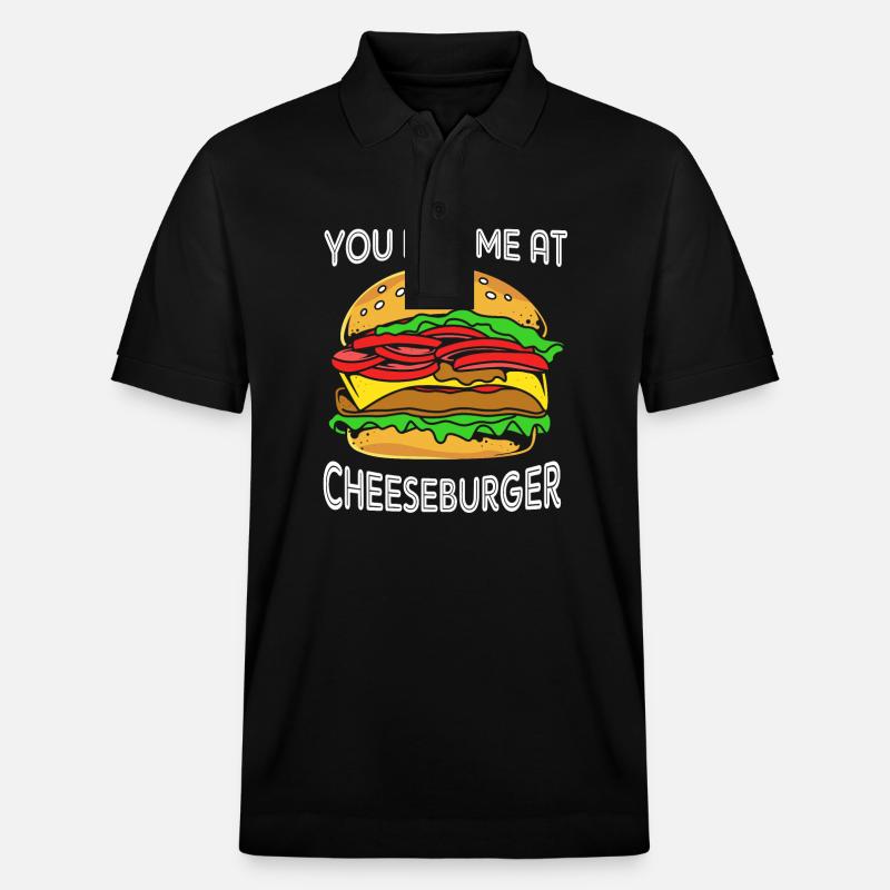 Burger au fromage - Polo PREPSTER bio Stanley/Stella Unisexe - noir