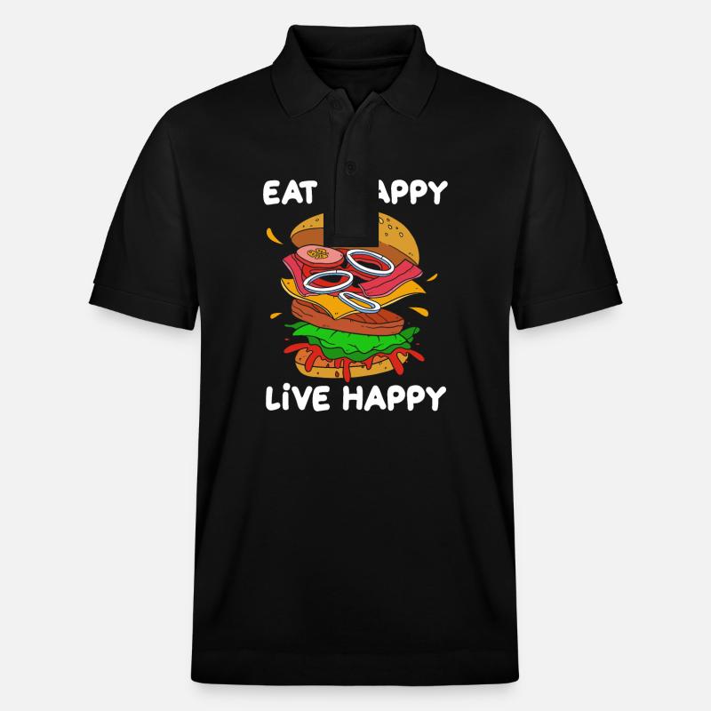 Cheeseburger - Stanley/Stella Unisex Bio-Poloshirt PREPSTER - Schwarz