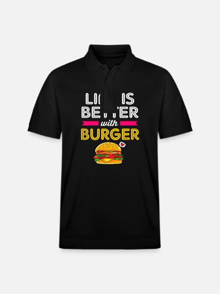 Cheeseburger - Stanley/Stella Unisex Bio-Poloshirt PREPSTER - Schwarz