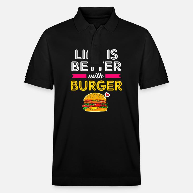 Cheeseburger - Stanley/Stella Unisex Bio-Poloshirt PREPSTER - Schwarz