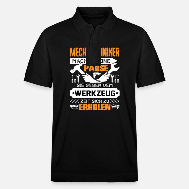 Mechatroniker Machen Keine Pause - Stanley/Stella Unisex Bio-Poloshirt PREPSTER - Schwarz