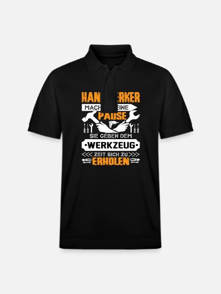 Craftsmen don't take a break - Stanley/Stella Unisex Organic Polo Shirt PREPSTER - black