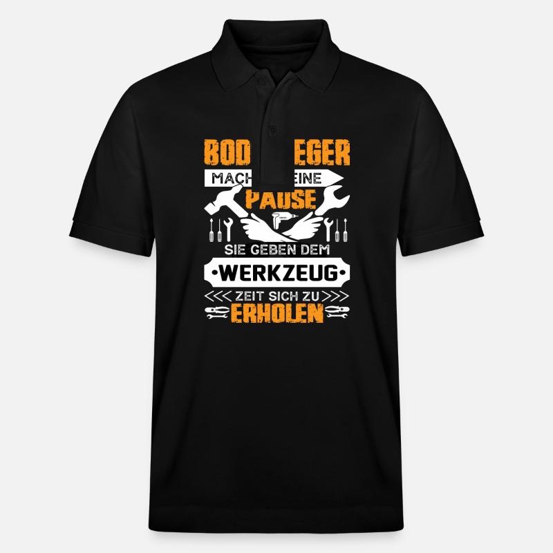 Bodenleger Machen Keine Pause - Stanley/Stella Unisex Bio-Poloshirt PREPSTER - Schwarz