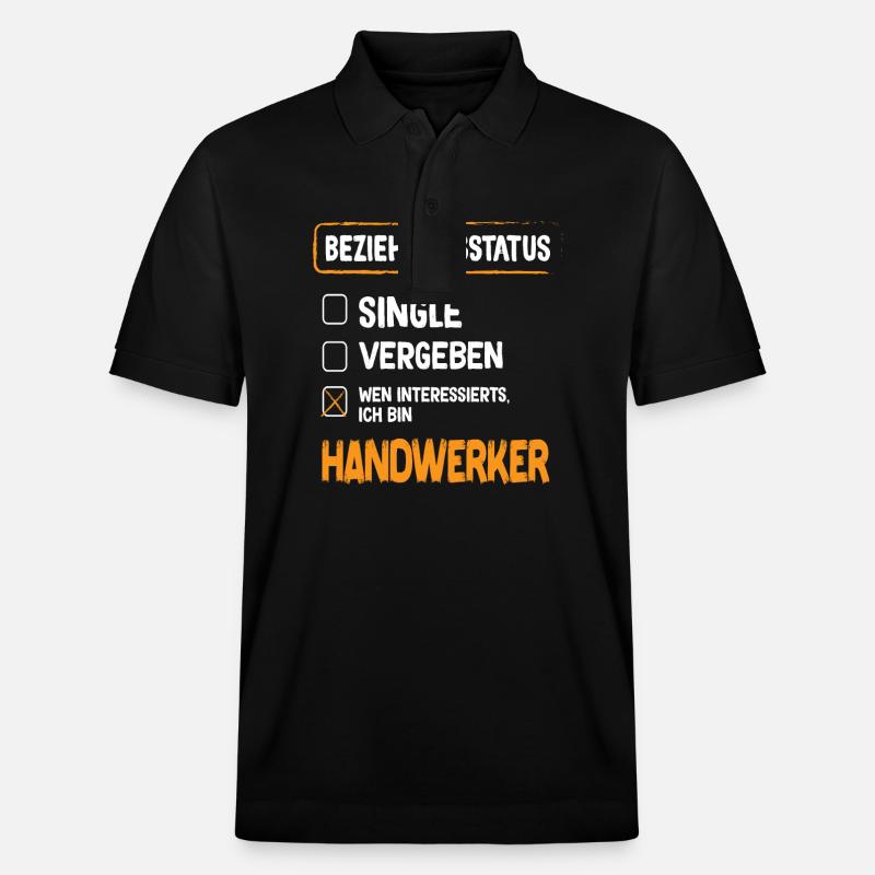 Handwerker Beziehungsstatus - Stanley/Stella Unisex Bio-Poloshirt PREPSTER - Schwarz