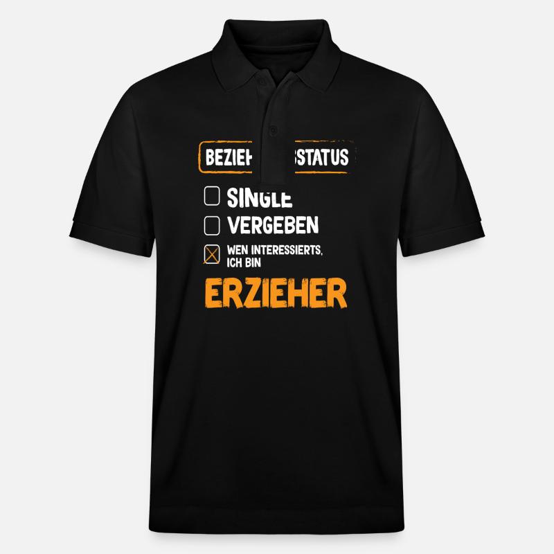 Educator Relationship Status - Stanley/Stella Unisex Organic Polo Shirt PREPSTER - black