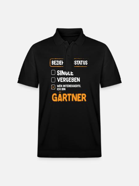 Gardener Relationship Status - Stanley/Stella Unisex Organic Polo Shirt PREPSTER - black