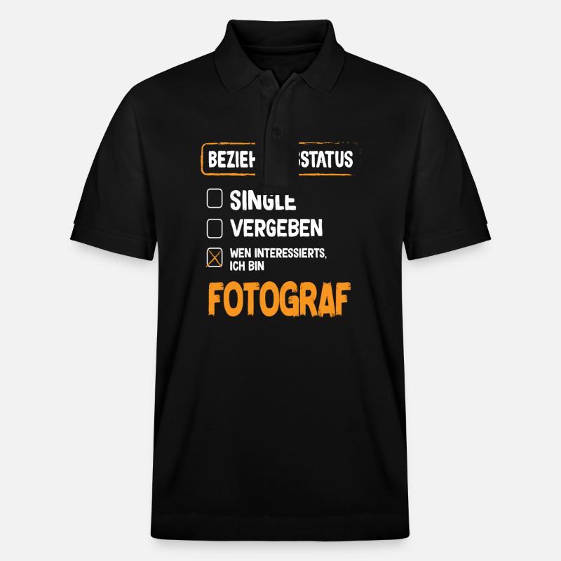 Fotograf Beziehungsstatus - Stanley/Stella Unisex Bio-Poloshirt PREPSTER - Schwarz