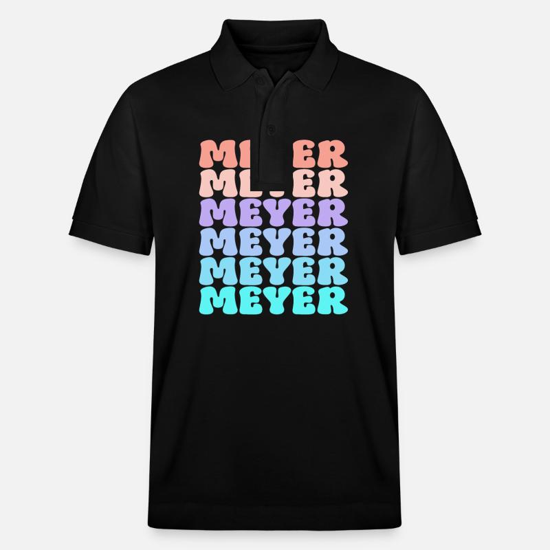 Nom de famille Meyer Retro - Polo PREPSTER bio Stanley/Stella Unisexe - noir