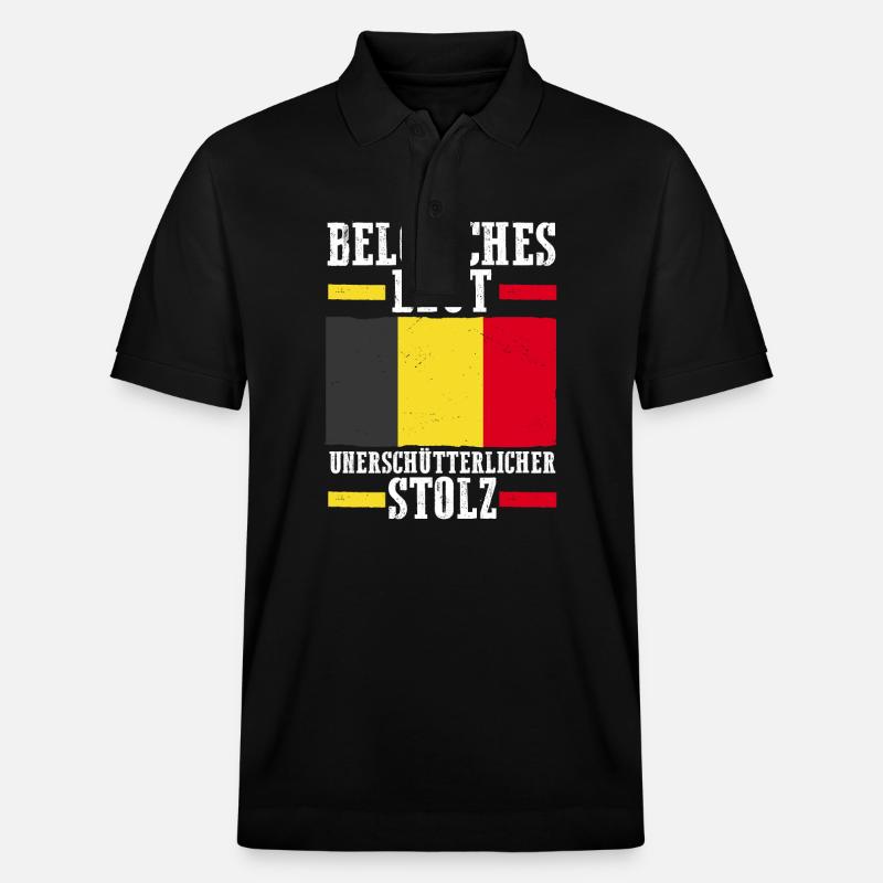 Belge Belgique - Polo PREPSTER bio Stanley/Stella Unisexe - noir