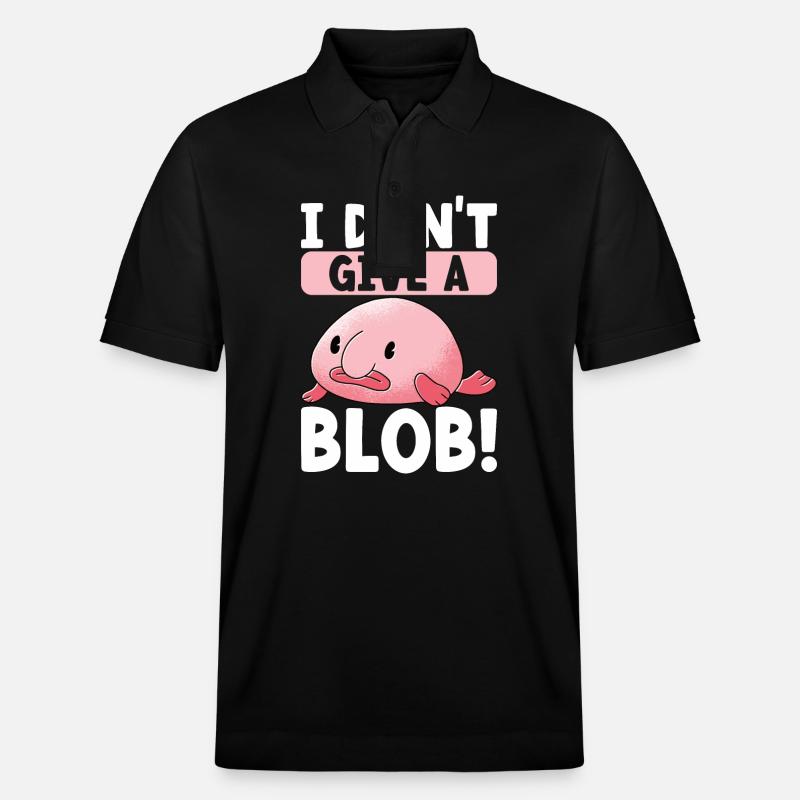 Poisson blob mignon poisson laid - Polo PREPSTER bio Stanley/Stella Unisexe - noir