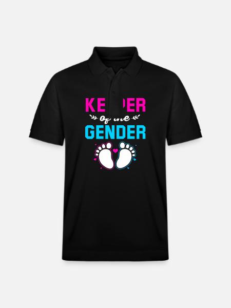 Køn afslører babyshower - Stanley/Stella PREPSTER økologisk unisex poloshirt - sort