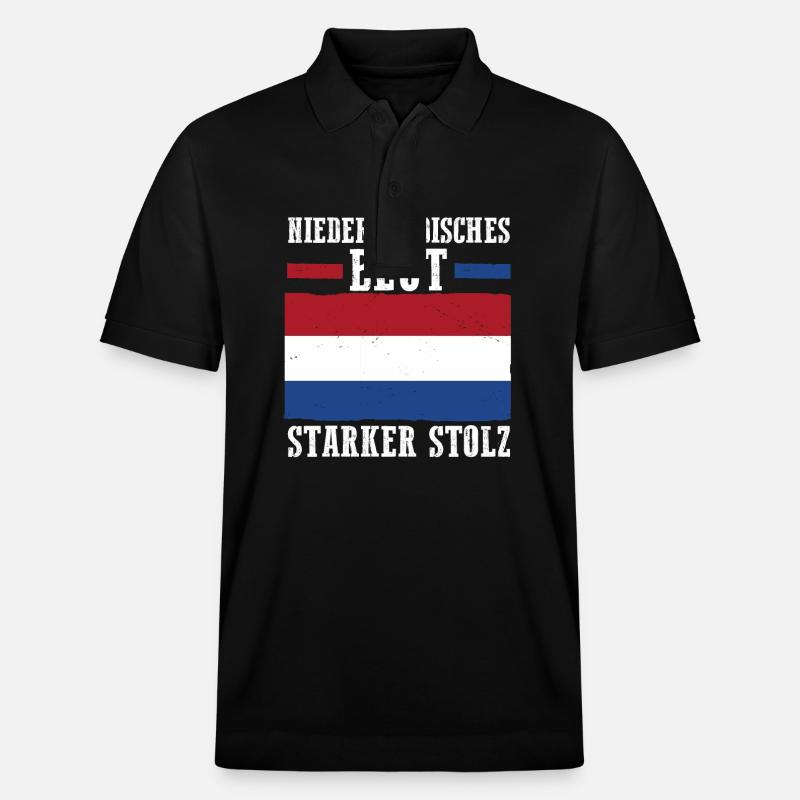 Pays-Bas Pays-Bas Pays-Bas - Polo PREPSTER bio Stanley/Stella Unisexe - noir