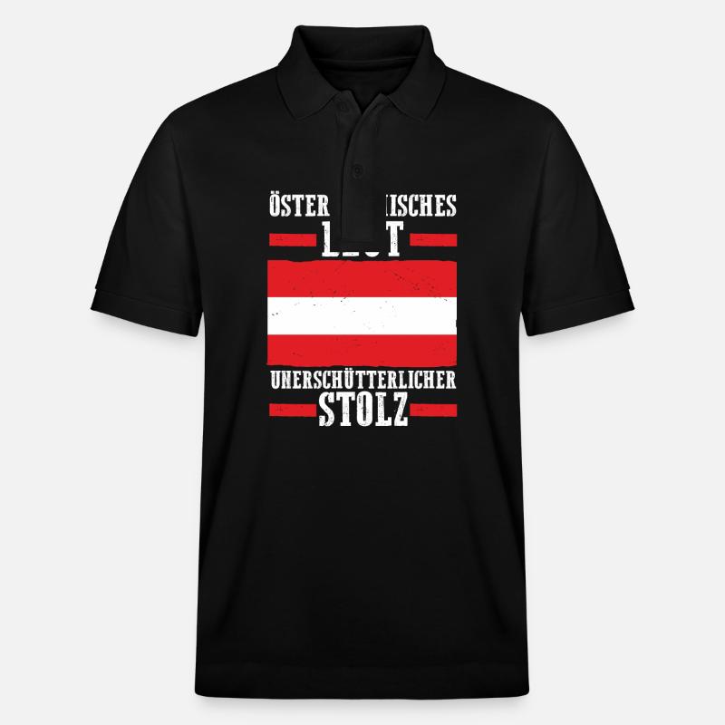 Autrichiens Autriche - Polo PREPSTER bio Stanley/Stella Unisexe - noir