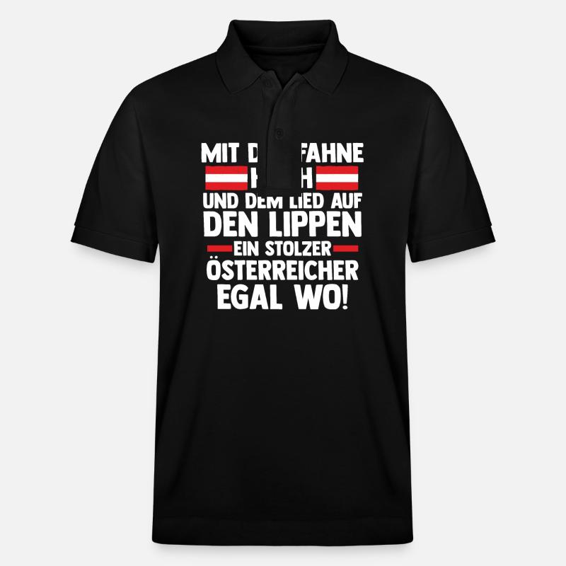 Autrichiens Autriche - Polo PREPSTER bio Stanley/Stella Unisexe - noir