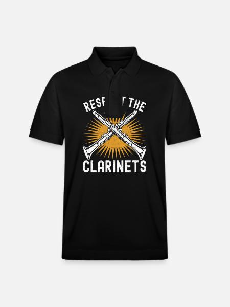 Clarinet Wind Instrument Clarinet player - Stanley/Stella Unisex Organic Polo Shirt PREPSTER - black