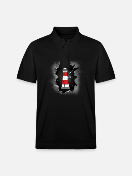 Lighthouse Coast Lighthouses - Stanley/Stella Unisex Organic Polo Shirt PREPSTER - black