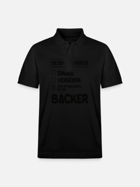Bäcker Beziehungsstatus Back Backwaren Backen - Stanley/Stella Unisex Bio-Poloshirt PREPSTER - Schwarz