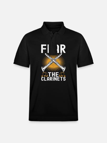 Clarinet Wind Instrument Clarinet player - Stanley/Stella Unisex Organic Polo Shirt PREPSTER - black