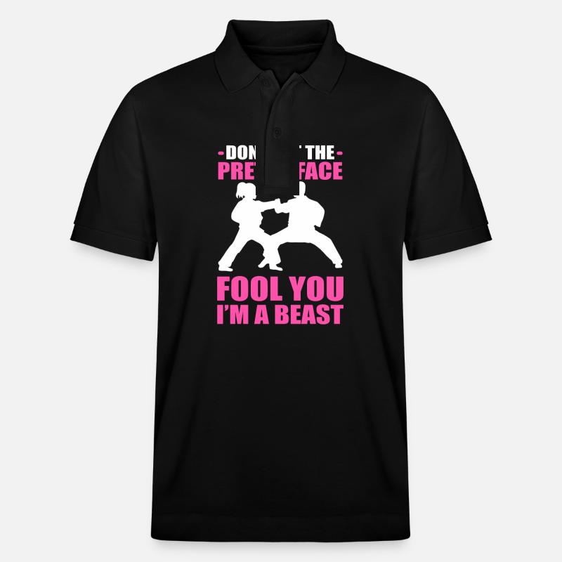 Karaté Autodéfense - Polo PREPSTER bio Stanley/Stella Unisexe - noir