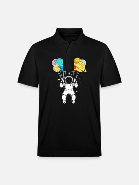 Universe Solar System - Stanley/Stella Unisex Organic Polo Shirt PREPSTER - black