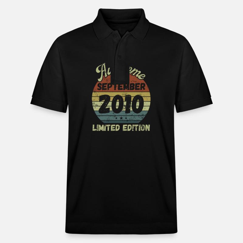 Round Awesome since September 2010 - Stanley/Stella Unisex Bio-Poloshirt PREPSTER - Schwarz