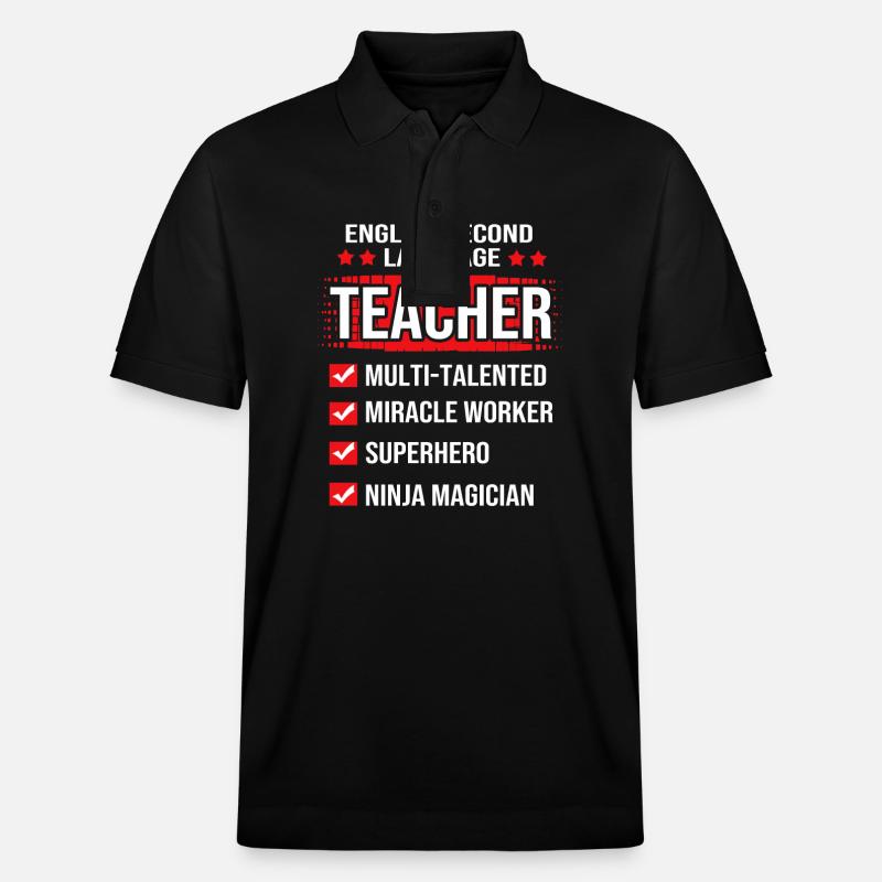 Professeur d’anglais Professeur d’anglais - Polo PREPSTER bio Stanley/Stella Unisexe - noir