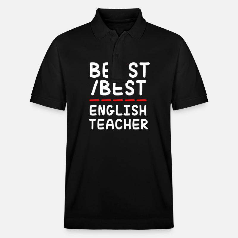 Englischlehrerin Englisch Lehrer - Stanley/Stella Unisex Bio-Poloshirt PREPSTER - Schwarz