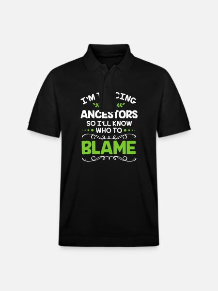Family tree genealogy - Stanley/Stella Unisex Organic Polo Shirt PREPSTER - black
