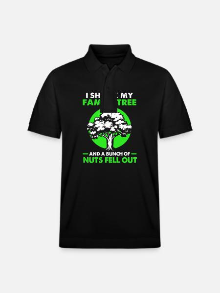 Family tree genealogy - Stanley/Stella Unisex Organic Polo Shirt PREPSTER - black