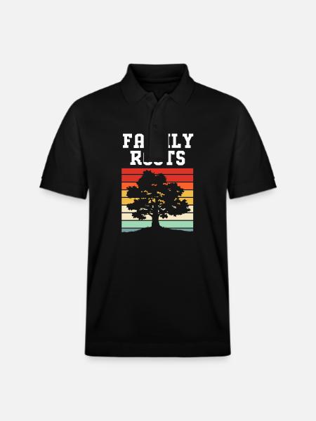 Family tree genealogy - Stanley/Stella Unisex Organic Polo Shirt PREPSTER - black
