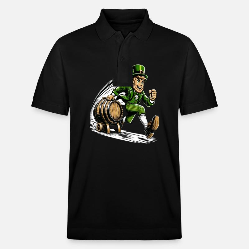 Running Leprechaun (Leprechaun irlandais) - Polo PREPSTER bio Stanley/Stella Unisexe - noir