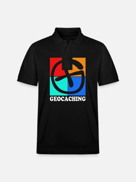 Geocaching Geocache Geocacher - Stanley/Stella Unisex Organic Polo Shirt PREPSTER - black