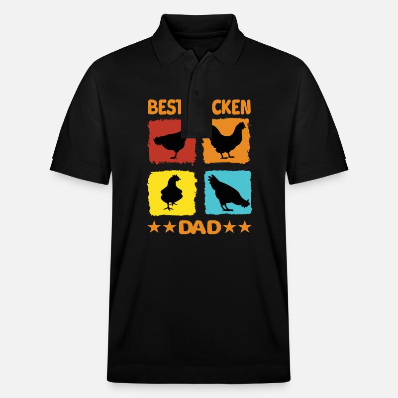 Best Chicken Dad - Stanley/Stella Unisex Bio-Poloshirt PREPSTER - Schwarz