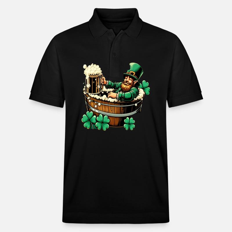 Leprechaun de bain (Leprechaun irlandais) - Polo PREPSTER bio Stanley/Stella Unisexe - noir