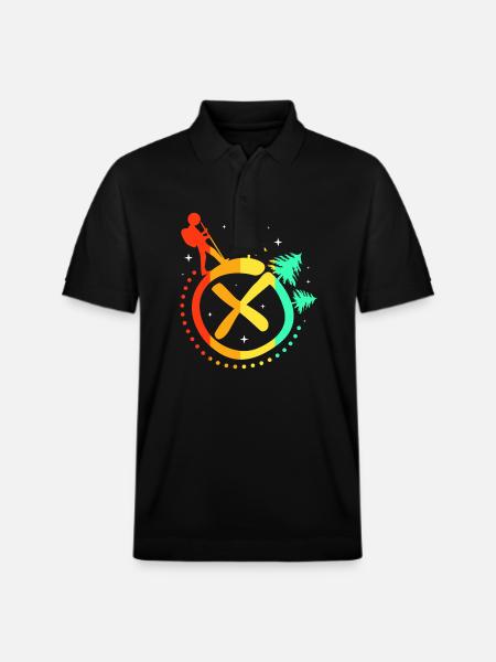 Geocaching Geocache Geocacher - Stanley/Stella Unisex Organic Polo Shirt PREPSTER - black