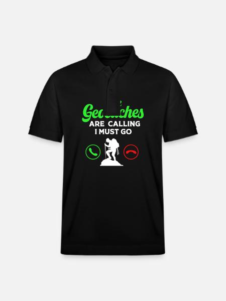 Geocaching Geocache Geocacher - Stanley/Stella Unisex Organic Polo Shirt PREPSTER - black