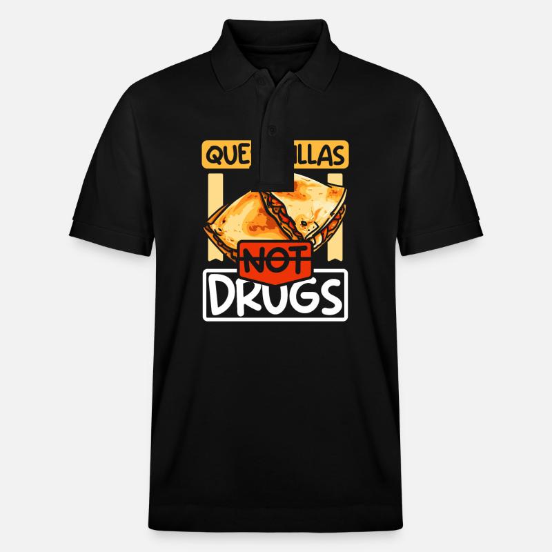 Les quesadillas, pas de drogues - Polo PREPSTER bio Stanley/Stella Unisexe - noir