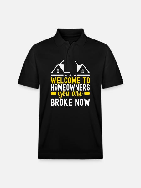 Homeowners Housewarming Party - Stanley/Stella Unisex Organic Polo Shirt PREPSTER - black