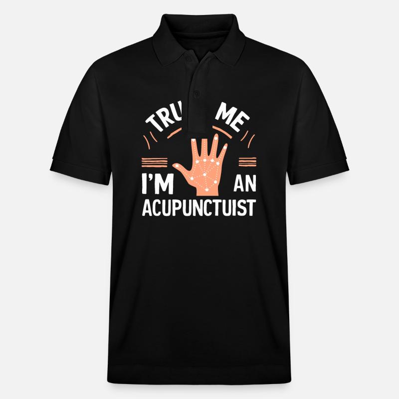 Akkupunktur - Stanley/Stella Unisex Bio-Poloshirt PREPSTER - Schwarz