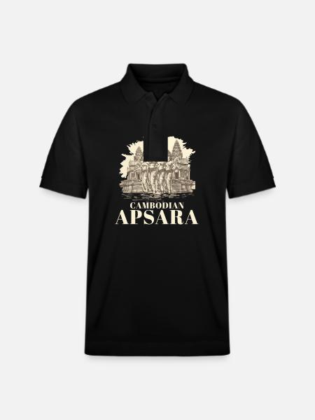 Cambodia Apsara Dance Culture Traditional - Stanley/Stella Unisex Organic Polo Shirt PREPSTER - black