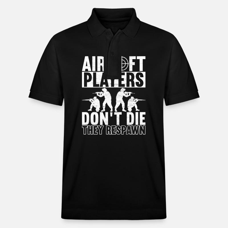 Airsoft Waffe Airsoft Hobby - Stanley/Stella Unisex Bio-Poloshirt PREPSTER - Schwarz