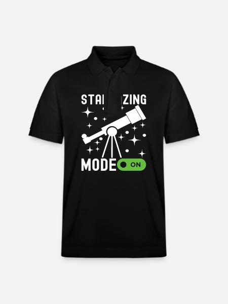 Atronome Astronomy - Stanley/Stella Unisex Organic Polo Shirt PREPSTER - black