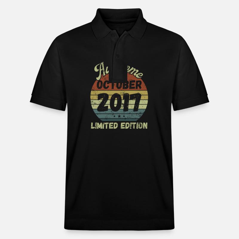 Génial depuis octobre 2017 - Anniversaire - Polo PREPSTER bio Stanley/Stella Unisexe - noir