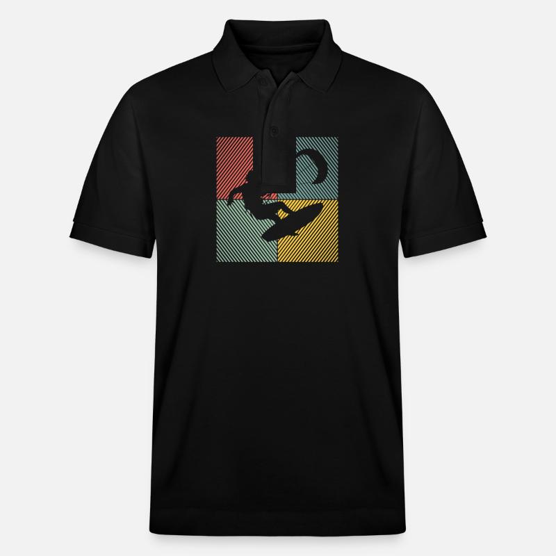 Kitesurf Kiteboard Kitesurfen Kite-Surf-board - Stanley/Stella Unisex Bio-Poloshirt PREPSTER - Schwarz
