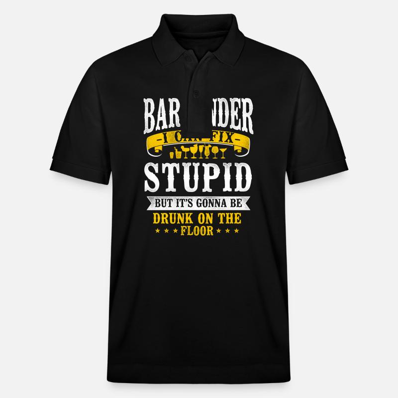Bartender Mixologist Bartender I - Stanley/Stella Unisex Bio-Poloshirt PREPSTER - Schwarz