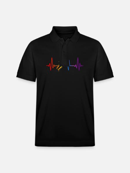 Bartender Mixologist Heartbeat - Stanley/Stella Unisex Bio-Poloshirt PREPSTER - Schwarz